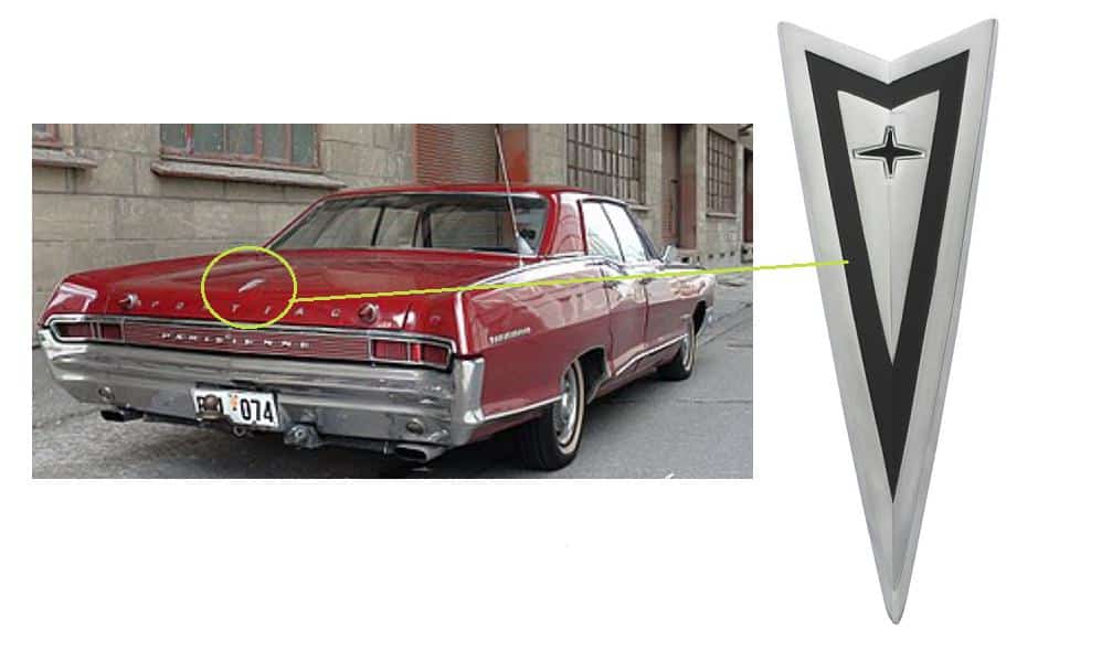 1965 Pontiac Full Size Trunk lid emblem